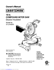 CRAFTSMAN 315.243000 Owner's Manual