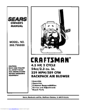 CRAFTSMAN 360.796800 Owner's Manual