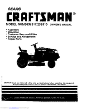 CRAFTSMAN 917.258510 Owner's Manual