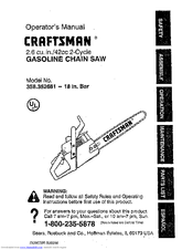 CRAFTSMAN 358.352681 Operator's Manual