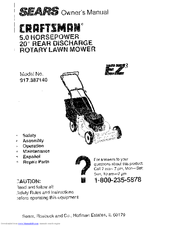 CRAFTSMAN EZ 917.387140 Owner's Manual