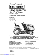 CRAFTSMAN 917.28918 Operator's Manual