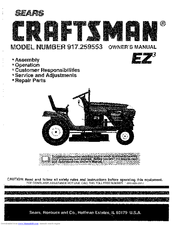 Sears Craftsman EZ3 917.259553 Owner's Manual
