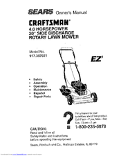 Sears Craftsman EZ3 917.387021 Owner's Manual