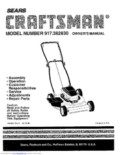 CRAFTSMAN 917.382830 Owner's Manual