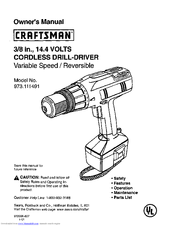 CRAFTSMAN 973.111491 Owner's Manual