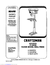 CRAFTSMAN 113.213170 Owner's Manual