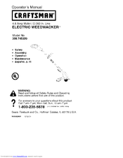 CRAFTSMAN WEEDWACKER 358.745350 Operator's Manual