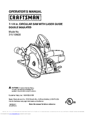 CRAFTSMAN 315.108620 Operator's Manual