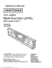 CRAFTSMAN 320.48292 Operator's Manual
