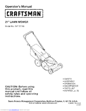 CRAFTSMAN 247.37116 Operator's Manual