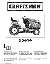 Craftsman 25414 Instruction Manual
