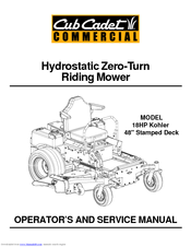 Cub Cadet Commercial 18HP Operator's And Service Manual