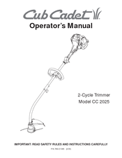 Cub Cadet CC 2025 Operator's Manual