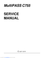 Canon MultiPASS C755 Service Manual
