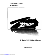 Zenith TVSC0902 Operating Manual & Warranty