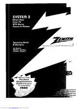Zenith System 3 Z36X31 Operating Manual & Warranty