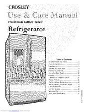Crosley French Door Bottom Freezer Use & Care Manual