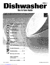 Crosley CDU-1 Use & Care Manual