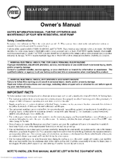 Payne Heat Pump Owner's Manual