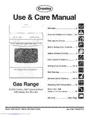 Crosley 316417144 (0707) Use & Care Manual