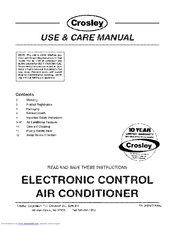 Crosley 2020217A0542 Use & Care Manual