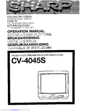 Sharp CV-4045S Operation Manual