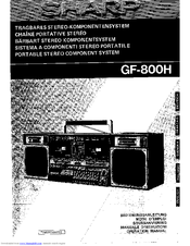 Sharp GF-800H Operation Manual