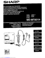 Sharp MD-MT831H Operation Manual
