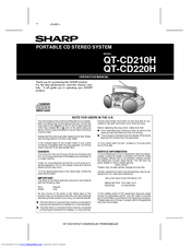 Sharp QT-CD210H Operation Manual