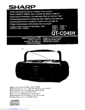 Sharp QT-CD45H Operation Manual