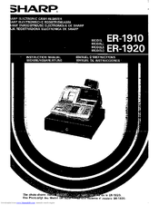 Sharp ER-1920 Instruction Manual