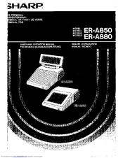Sharp ER-A880 Operation Manual