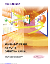 Sharp AN-WC11B Operation Manual