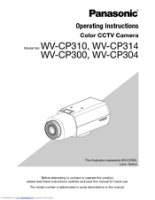 Panasonic WV-CP310 Operating Instructions Manual