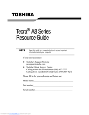 Toshiba Tecra A8-S8414 Resource Manual
