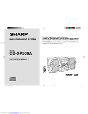 Sharp CP-XP500 Operation Manual