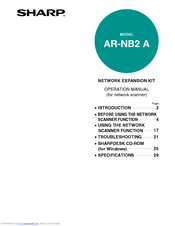 Sharp AR-NB2A Operation Manual