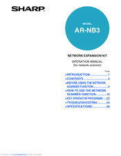 Sharp AR-NB3 Network Scanner Operations