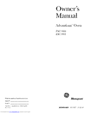 GE Monogram Advantium ZSC1000 Owner's Manual