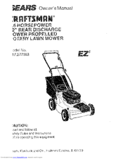 CRAFTSMAN EZ3 917.377303 Owner's Manual