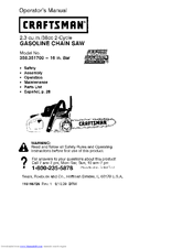 CRAFTSMAN 358.351700 Operator's Manual