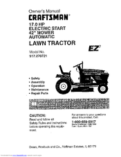 CRAFTSMAN EZ3 917.270721 Owner's Manual