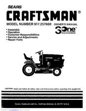CRAFTSMAN 3One 917.257660 Owner's Manual