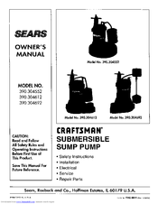 CRAFTSMAN 390.304692 Owner's Manual