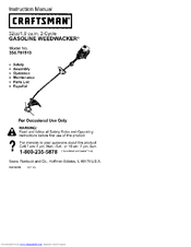 CRAFTSMAN WEEDWACKER 358.791510 Instruction Manual