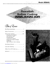 Jenn-Air JED8430 Safety Instructions