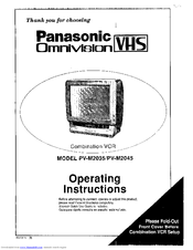 Panasonic Omnivision VHS PV-M2035 Operating Instructions Manual