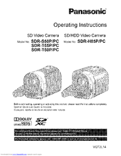 PANASONIC SDR-H85P Operating Instructions Manual