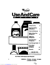 Whirlpool ET18NK Use And Care Manual